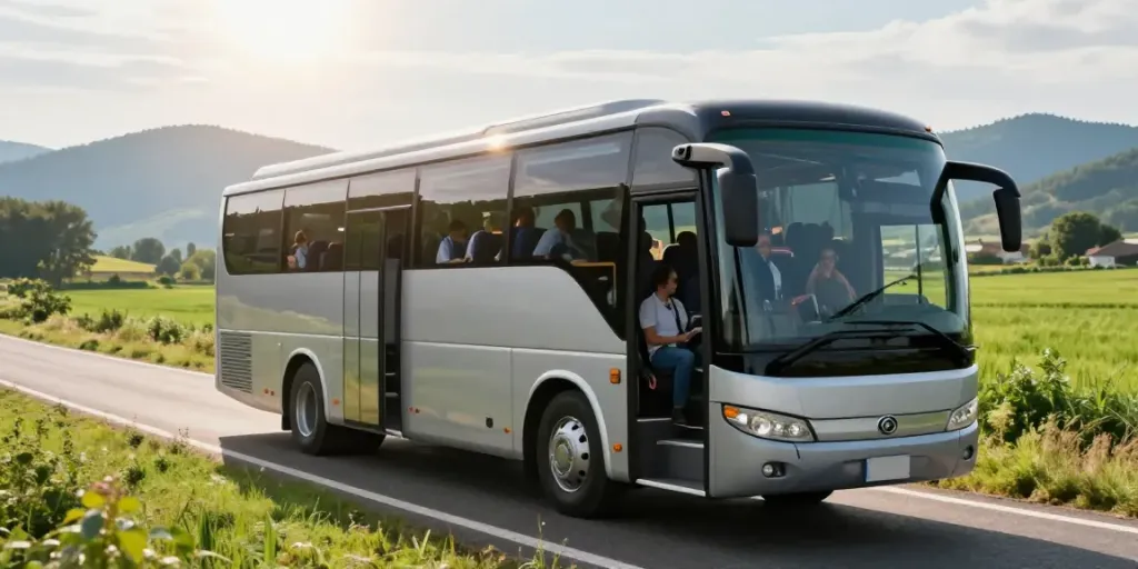 Transport Moldova Olanda cu un autobuz modern ce oferă călătorii confortabile și peisaje pitorești.