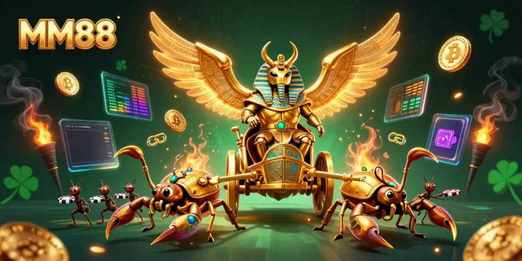 Experience thrilling gaming moments at MM88 with dynamic characters and colorful crypto elements.