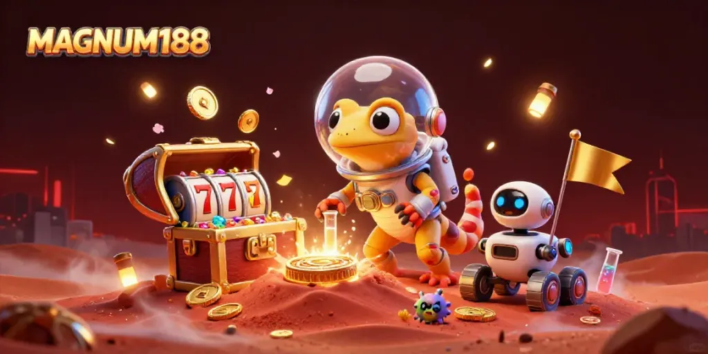 Experience thrilling wins with MAGNUM188's vibrant Martian casino adventure!