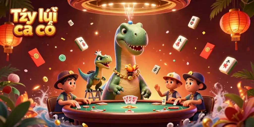 Experience Tỷ lệ cá cược in an exciting casino atmosphere with unique characters and elements in this engaging illustration.