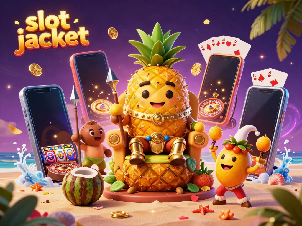 Experience the thrilling excitement of the slot jackpot with a vibrant casino scene featuring animated characters and colorful game elements.