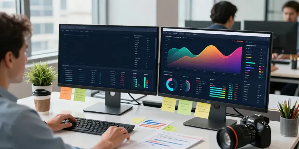 Best Websites to Buy Website Visitors showcased through a marketing workspace with analytics and charts.